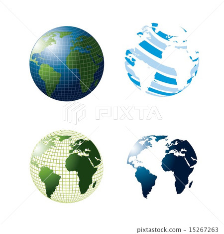 3d abstract earth isolated over white background vector illustra 15267263