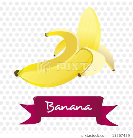 peeled banana isolated on white background with ribbon peeled banana isolated on white background with ribbon 15267429