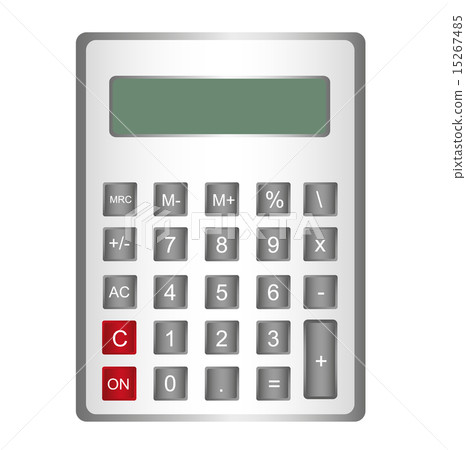 calculator with buttons isolated over white background vector 15267485