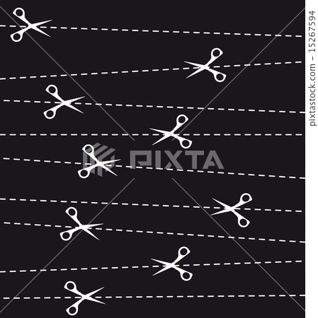black and white silhouette scissor background vector illustratio 15267594