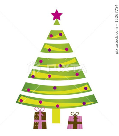 tree christmas isolated over white background vector 15267754
