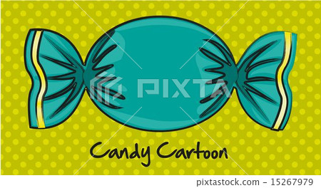 candy cartoon oval over background green dots vector illustratio candy cartoon oval over background green dots vector illustratio 15267979
