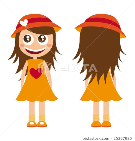 child girl with hat and dress cartoon vector illustration child girl with hat and dress cartoon vector illustration 15267980