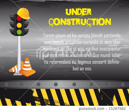 under construction with construction elements grunge vector under construction with construction elements grunge vector 15267982