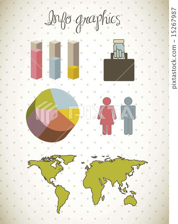 cute bar and symbols infographics vector illustration cute bar and symbols infographics vector illustration 15267987