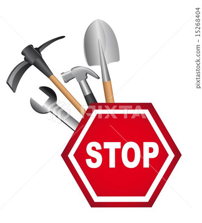 road sign with tools isolated over white background vector road sign with tools isolated over white background vector 15268404