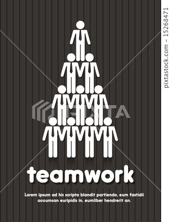 businessman with tie over black background teamwork vector businessman with tie over black background teamwork vector 15268471