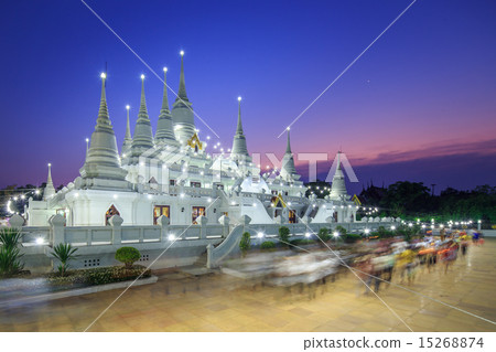 Pagoda wat asokaram,Pagoda Temple Thailand Pagoda wat asokaram,Pagoda Temple Thailand 15268874