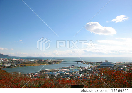 在地震前的石卷市老北上河河口 15269223