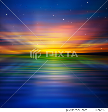 abstract background with clouds and sunrise-插圖素材 [15269292] - PIXTA圖庫