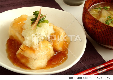 Deep fried tofu tofu dish 15269469