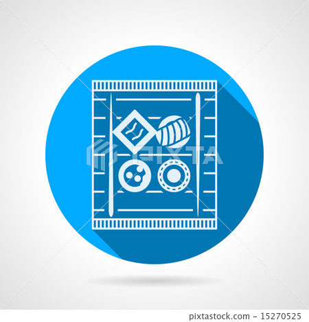 Sushi tray flat round vector icon 15270525