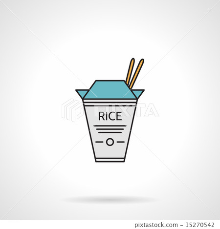 Flat vector icon for take-away rice pack Flat vector icon for take-away rice pack 15270542