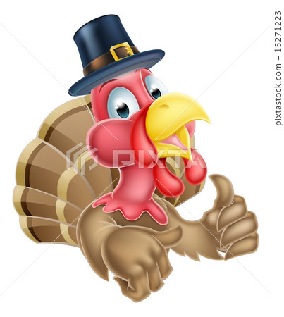 Cartoon Turkey in Puritan Hat Cartoon Turkey in Puritan Hat 15271223