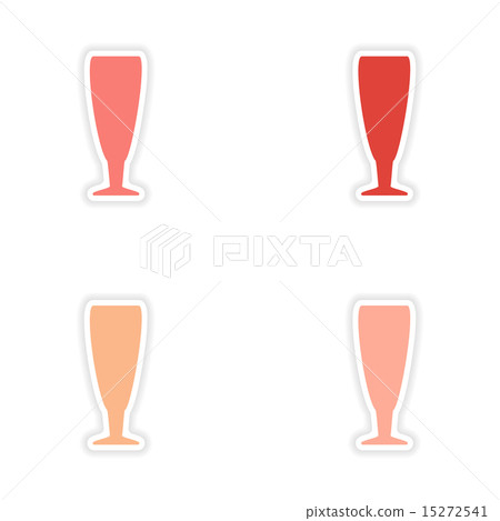 assembly realistic sticker design on paper drinks assembly realistic sticker design on paper drinks 15272541