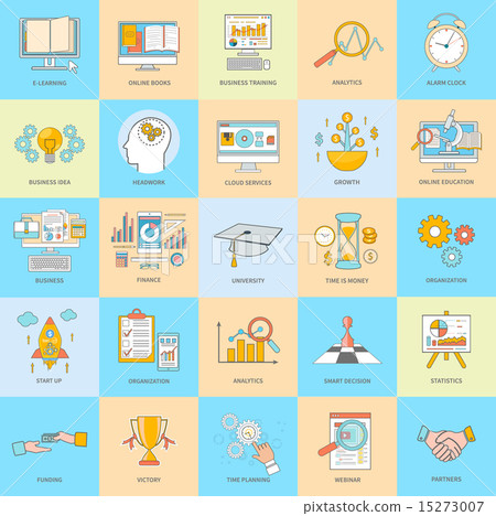 Business Thin Line Icons - Stock Illustration [15273007] - PIXTA
