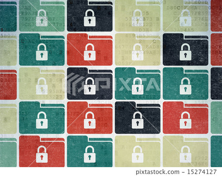 Finance concept: Folder With Lock icons on Digital Paper background Finance concept: Folder With Lock icons on Digital Paper background 15274127