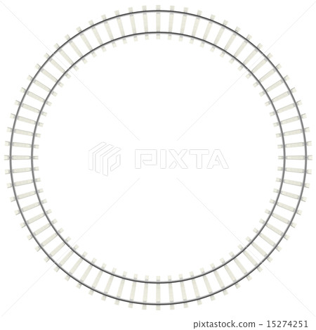 Circle railway isolated on white background. Circle railway isolated on white background. 15274251