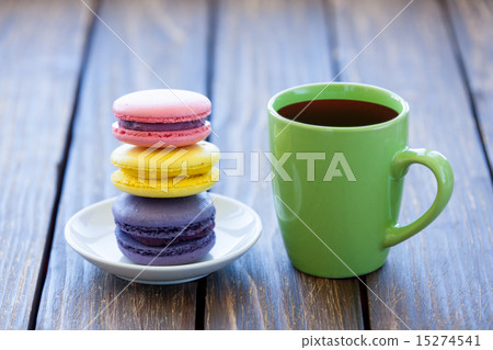 Cup of coffee and macarons Cup of coffee and macarons 15274541