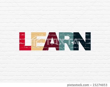 Education concept: Learn on wall background 15274853
