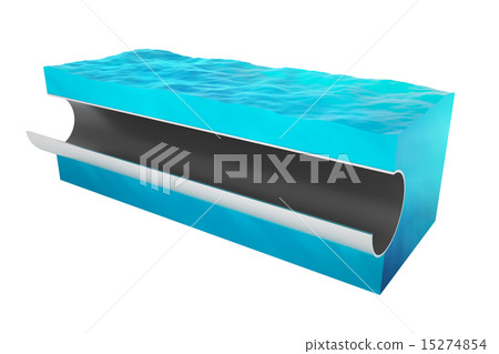 isolated cube of water 15274854