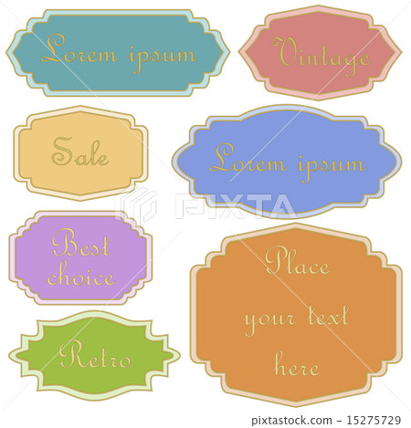 Set of vector labels. - Stock Illustration [15275729] - PIXTA