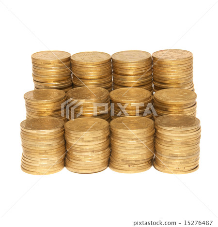 Stack of golden coins 15276487