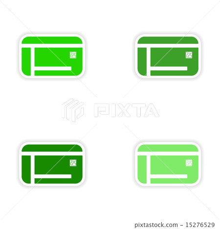 assembly realistic sticker design on paper microchips 15276529