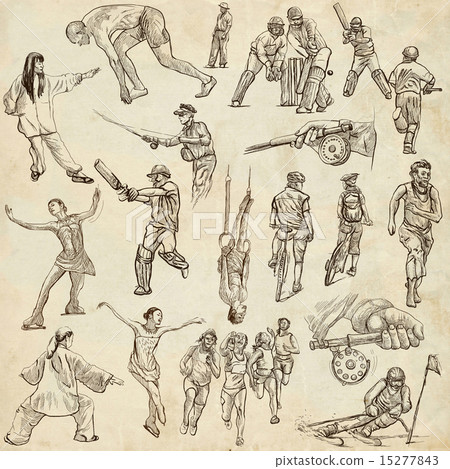 SPORT - full sized hand drawn illustrations SPORT - full sized hand drawn illustrations 15277843