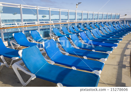 Abstract of Passenger Cruise Ship Deck and Chairs 15278606