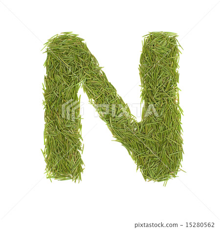 Green alphabet, letter N 15280562