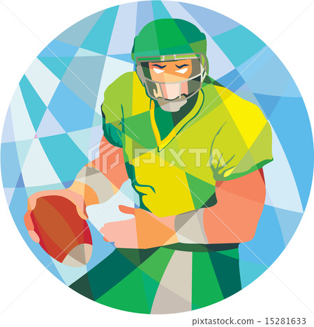 American Football Quarterback Passing Low Polygon American Football Quarterback Passing Low Polygon 15281633