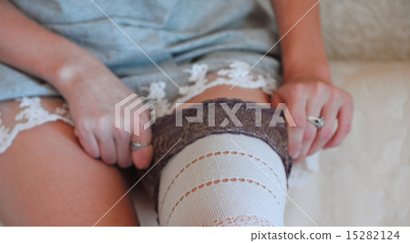 Girl in tights and nightdress Girl in tights and nightdress 15282124