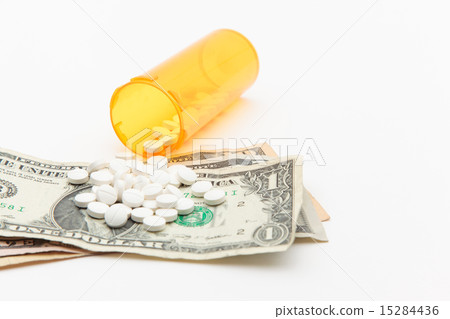 Prescription drugs in the US and dollar banknotes 15284436