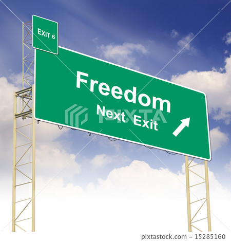 road sign concept with the text freedom-圖庫照片 [15285160] - pi