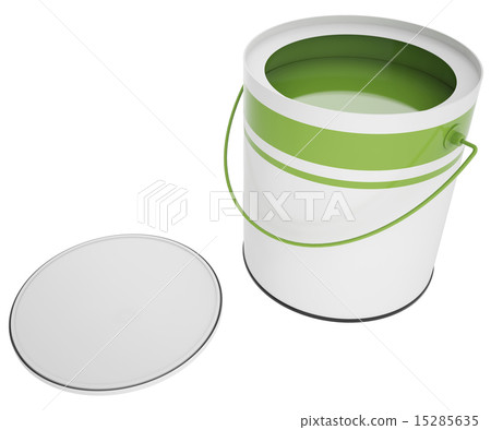 Full bank green paint isolated on white background Full bank green paint isolated on white background 15285635