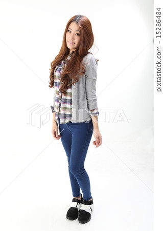 Woman stand posing Woman stand posing 15286484