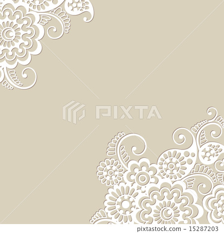 Flower vector ornament corner 15287203