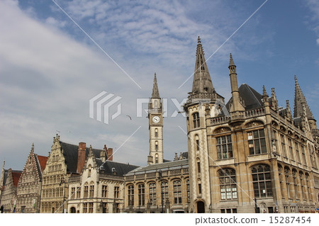 根特的Grass-roy Townscape比利時 15287454