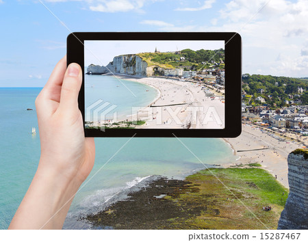 photo of Etretat resort village in France 15287467