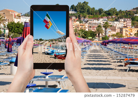 photo of beach in Giardini Naxos, Sicily, Italy photo of beach in Giardini Naxos, Sicily, Italy 15287479