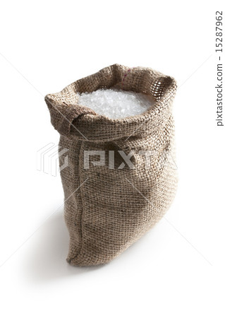 sea salt in jute sack 15287962