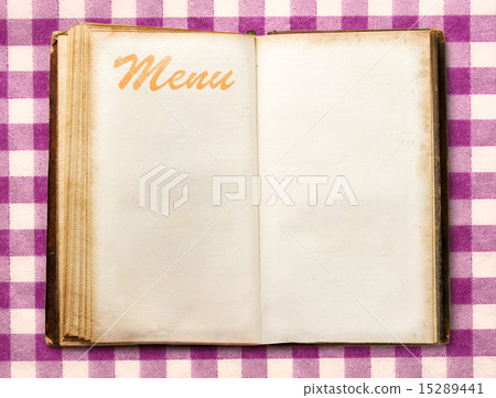 Blank vintage menu book Blank vintage menu book 15289441