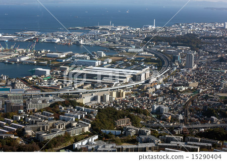 Aerial view of Shinagita Station in Isogo Ward, Yokohama City 15290404