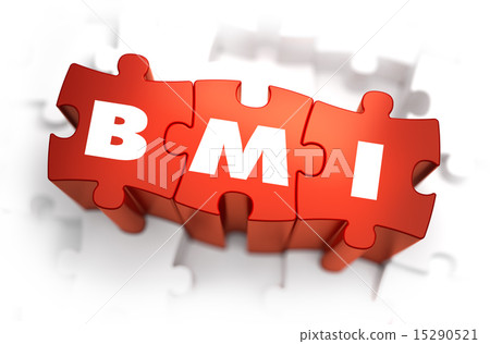 BMI - White Abbreviation on Red Puzzles. 15290521