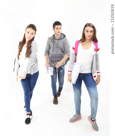 Male female pose walk fun student front back Male female pose walk fun student front back 15292619