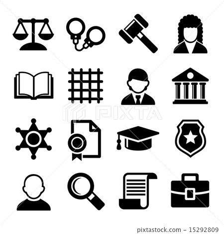 Law and Justice Icons Set. Vector Law and Justice Icons Set. Vector 15292809