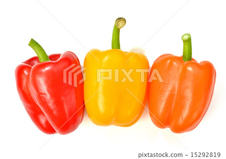 Stock Photo: three (objects), three (things), brightly colored vegetables