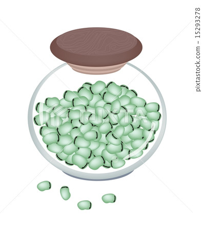 A Jar of Fresh Green Broad Beans 15293278