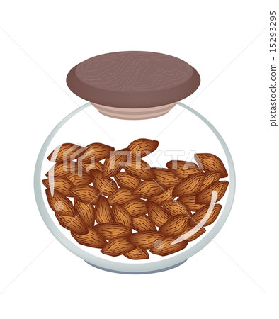 A Jar of Almonds on White Background A Jar of Almonds on White Background 15293295